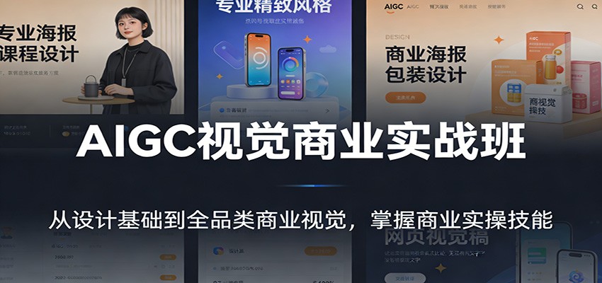 AIGC视觉商业实战班：从设计基础到全品类商业视觉，掌握商业实操技能-云创网