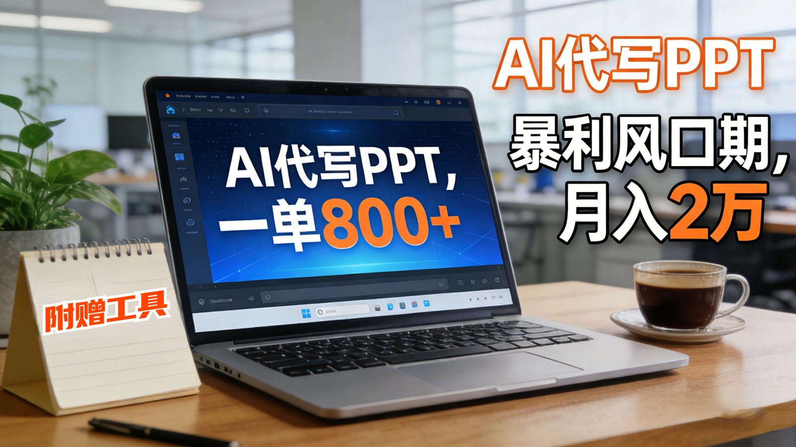 AI 代写做 PPT！一单狂赚 800+，风口期月入 2 万(工具 + 提示词直接送)-云创网