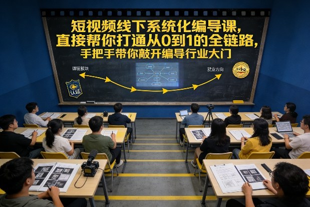 短视频线下系统化编导课，直接帮你打通从0到1的全链路，手把手带你敲开编导行业大门-云创网