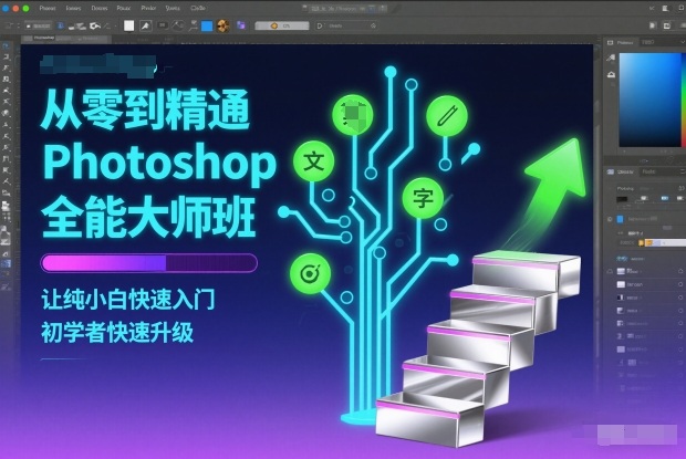 从零到精通Photoshop全能大师班，让纯小白快速入门，初学者快速升级-云创网