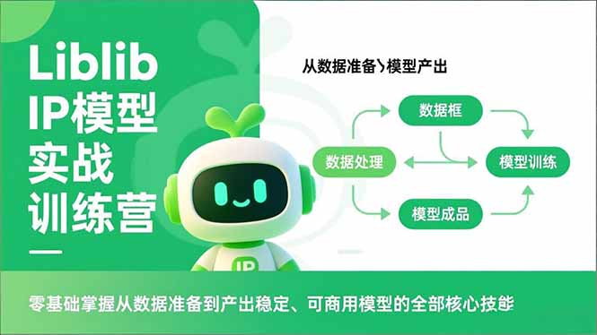 Liblib IP模型实战训练营，零基础掌握从数据准备到产出稳定、可商用模型的全部核心技能-云创网