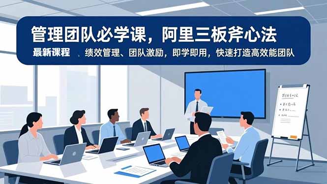 管理团队必学课，阿里三板斧心法、绩效管理、团队激励，即学即用，快速打造高效能团队-云创网