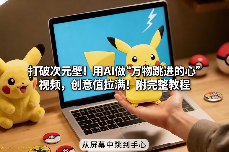 打破次元壁！用AI做【万物跳进手心】视频，创意值拉满！附完整教程-云创网