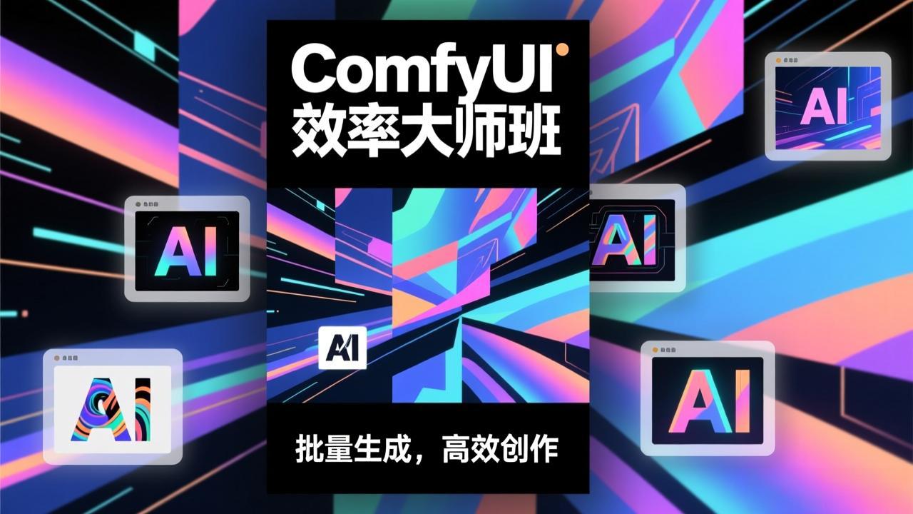 ComfyUI效率大师班：工作流搭建，批量生成，将个人AI出图效率提升5-10倍，月接单收入1-3万-云创网