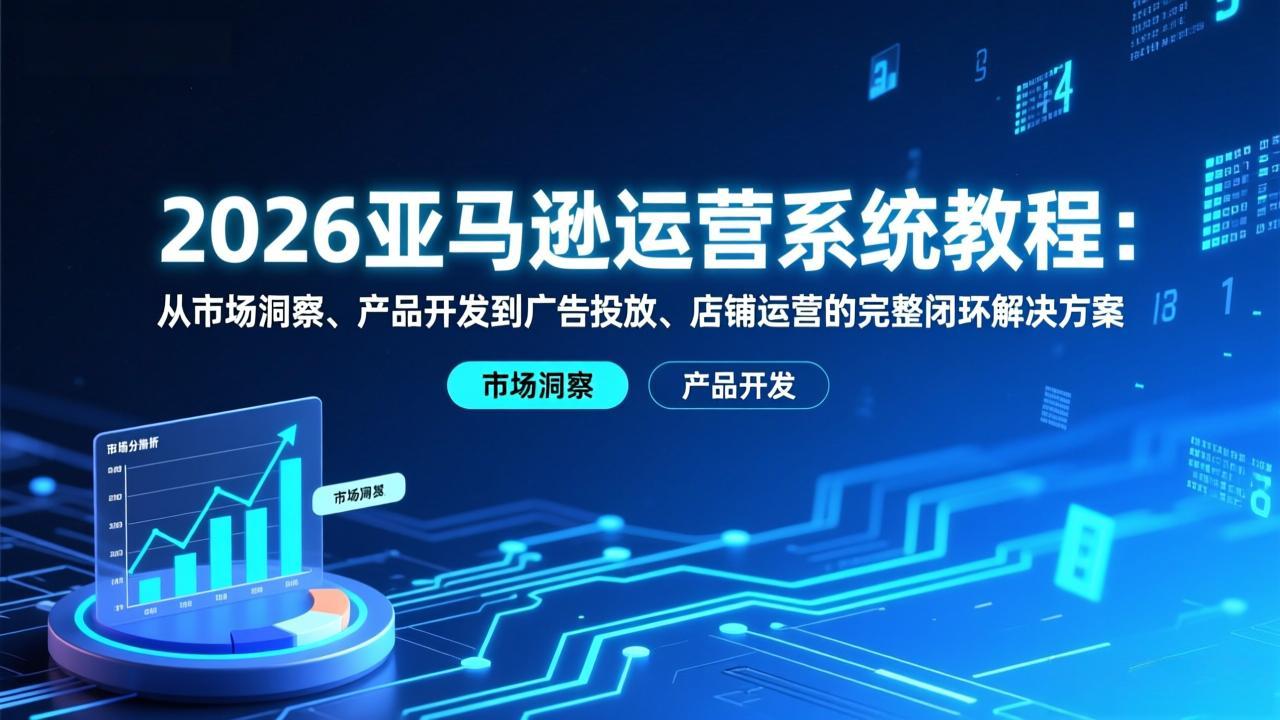 2026亚马逊运营系统教程：从市场洞察、产品开发到广告投放、店铺运营的完整闭环解决方案-云创网