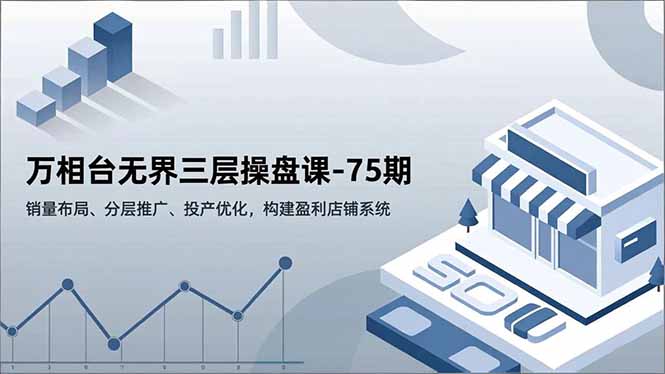 万相台无界三层操盘课-75期，销量布局、分层推广、投产优化，构建盈利店铺系统-云创网