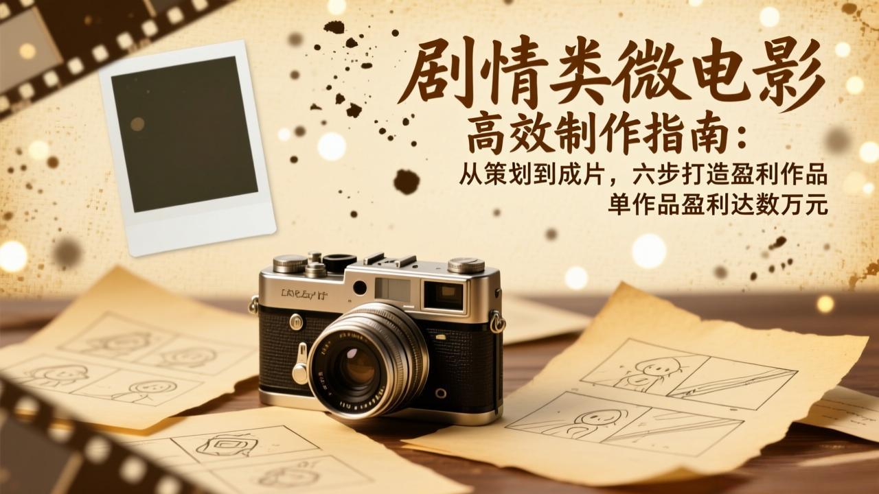 剧情类微电影高效制作指南：从策划到成片，六步打造盈利作品，单作品盈利达数万元-云创网