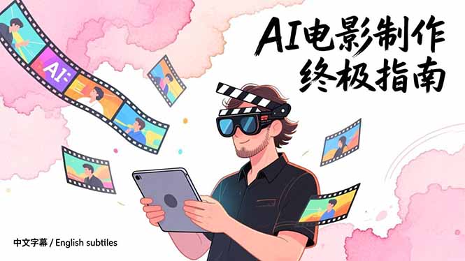 AI电影制作终极指南：从创意到成片，系统掌握智能影视全流程实战课(中英字幕-云创网