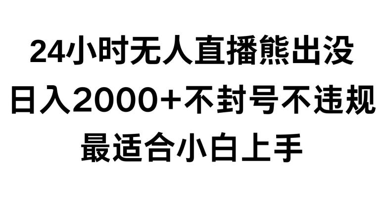 快手24小时无人直播熊出没，不封直播间，不违规，日入2000+，最适合小白上手，保姆式教学【揭秘】-云创网