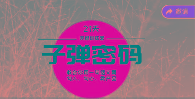 《子弹密码训练营》-用一句话文案勾人勾心卖产品，21天学到顶尖文案大师策略和技巧-云创网