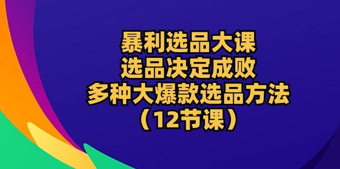 暴利 选品大课：选品决定成败，教你多种大爆款选品方法(12节课-云创网