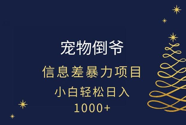 宠物倒爷，暴利的信息差项目，足不出户就有客户，年轻人都喜欢宠物！-云创网