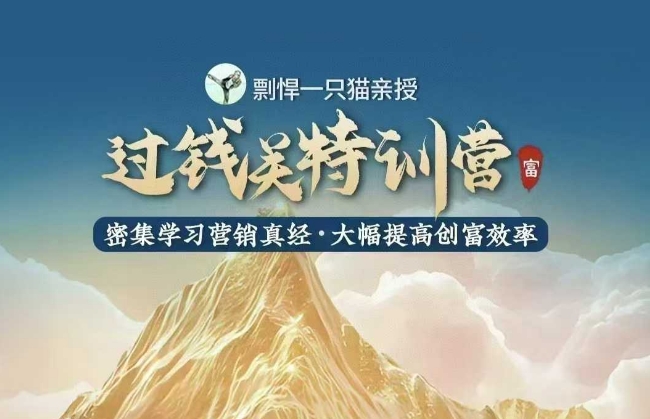 剽悍一只猫-过钱关特训营，学习营销真经 大幅度提高创富效率-云创网