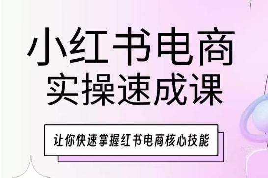 小红书电商实操速成课，让你快速掌握红书电商核心技能-云创网