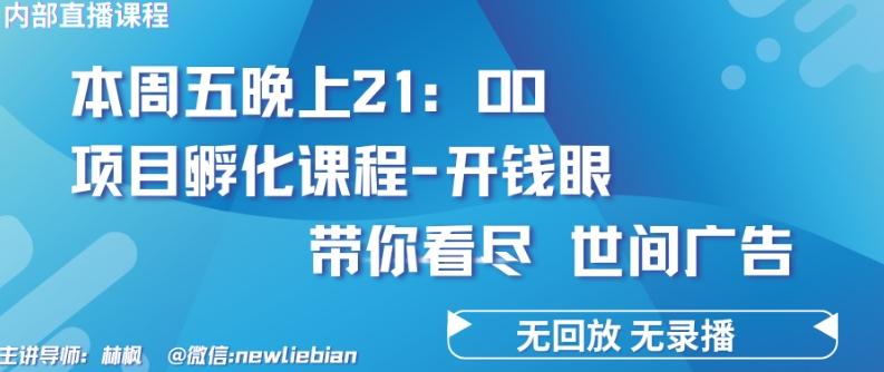 4.26日内部回放课程《项目孵化-开钱眼》赚钱的底层逻辑【揭秘】-云创网