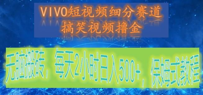 VIVO短视频细分赛道，搞笑视频撸金，无脑搬砖，每天2小时日入500+，保姆式教程-云创网
